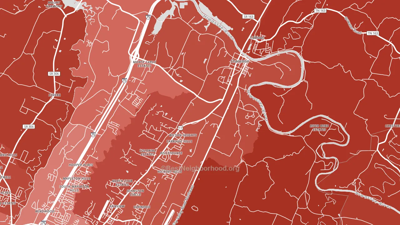 37310, TN block-group political-lean map