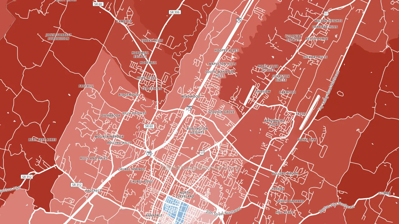 37312, TN block-group political-lean map