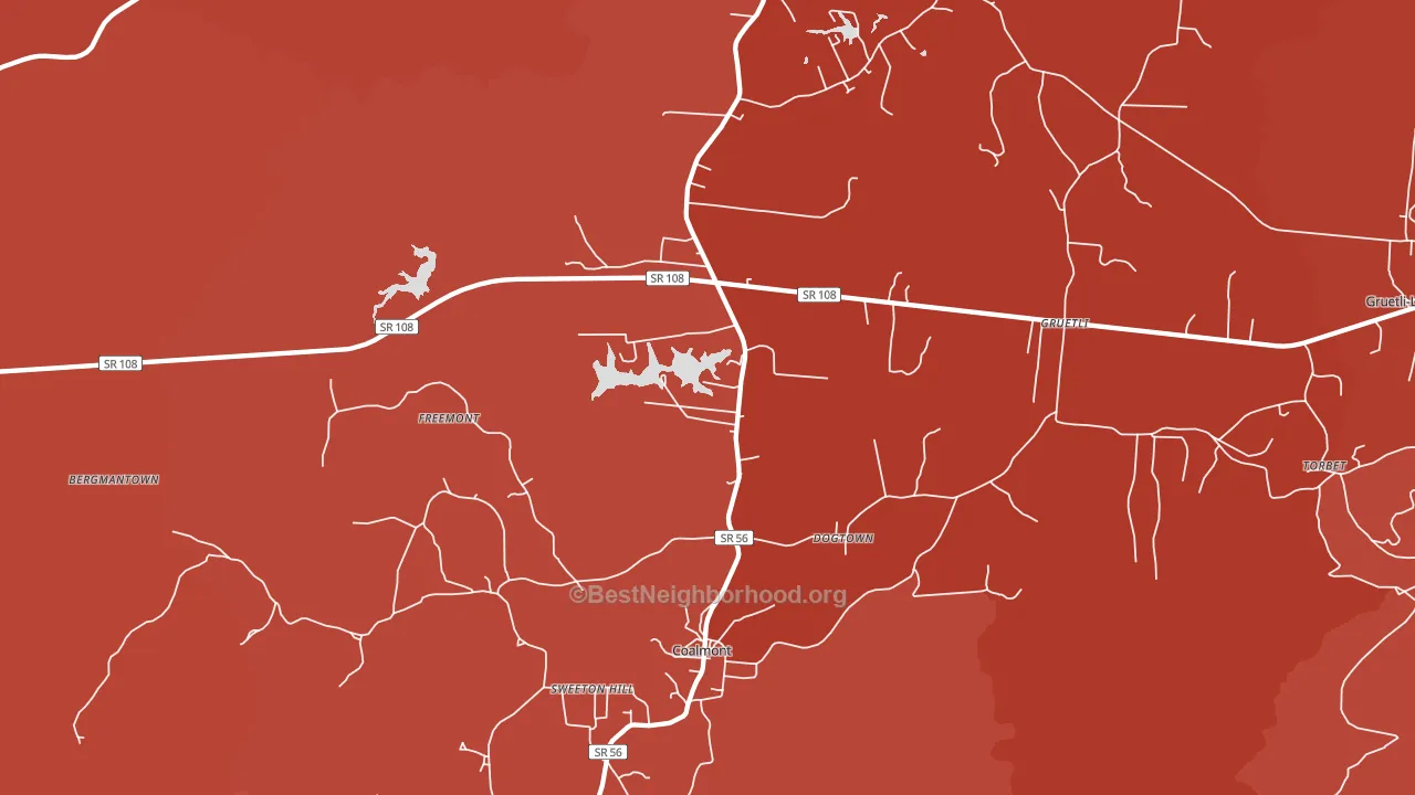 37313, TN block-group political-lean map