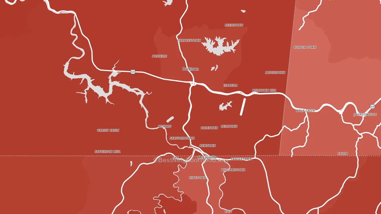 37317, TN block-group political-lean map