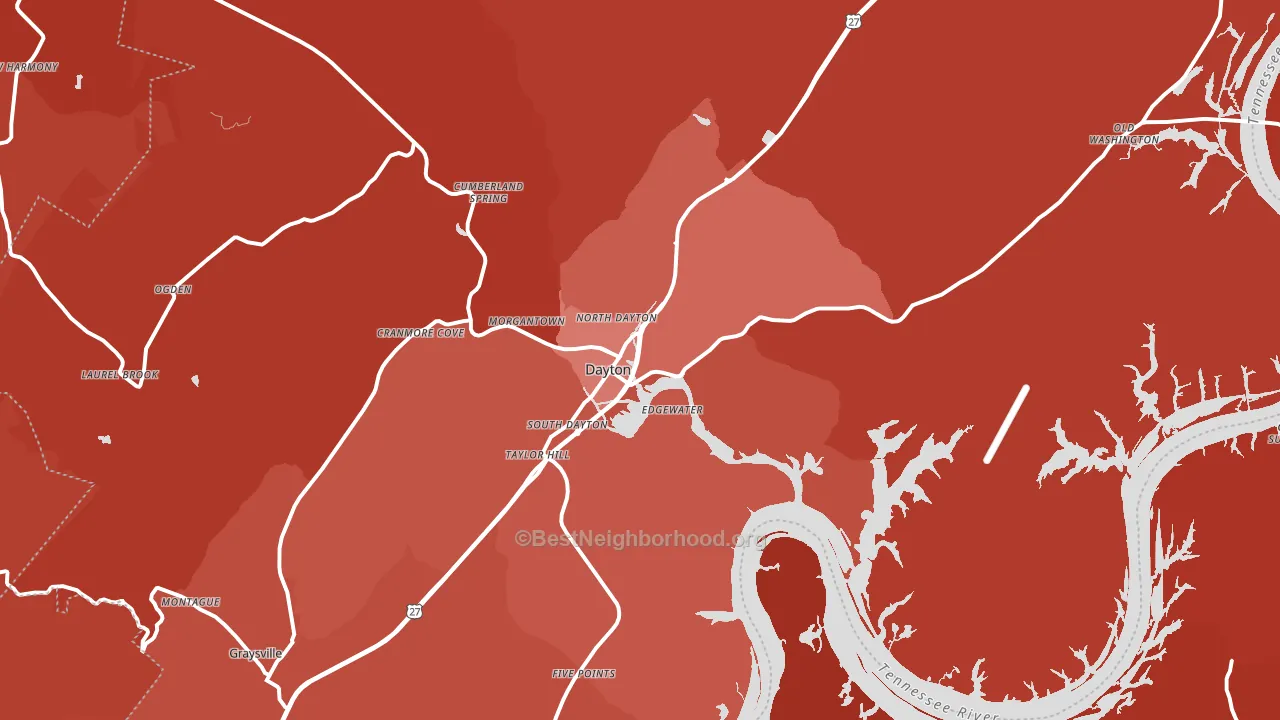 37321, TN block-group political-lean map