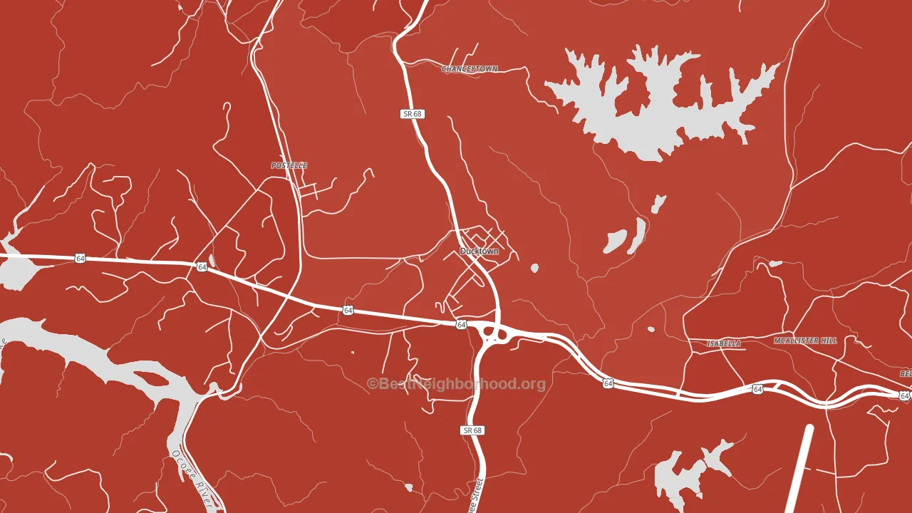 37326, TN block-group political-lean map