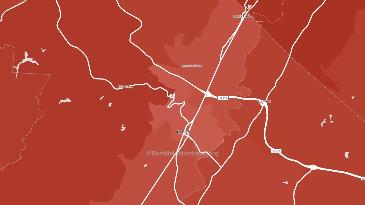 37327, TN block-group political-lean map