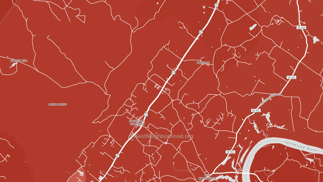 37332, TN block-group political-lean map