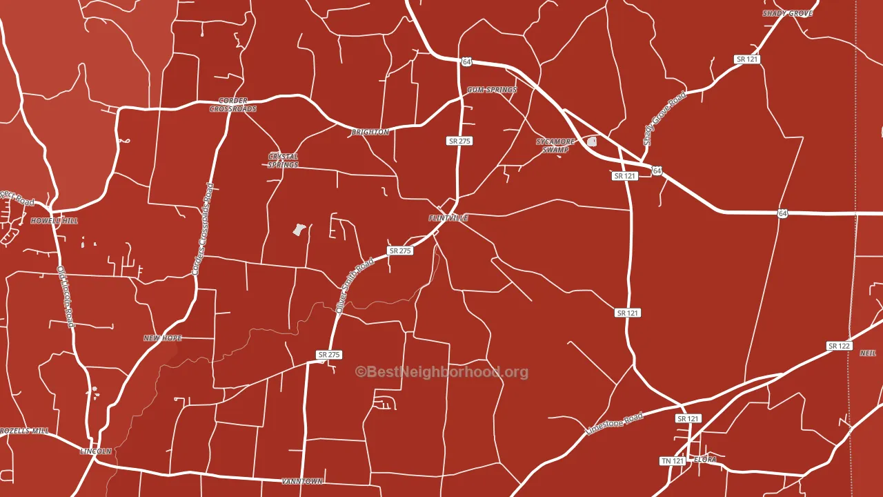 37335, TN block-group political-lean map