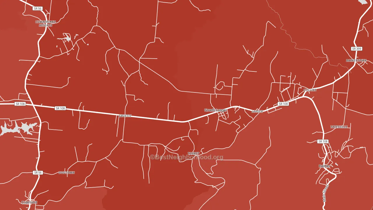 37339, TN block-group political-lean map