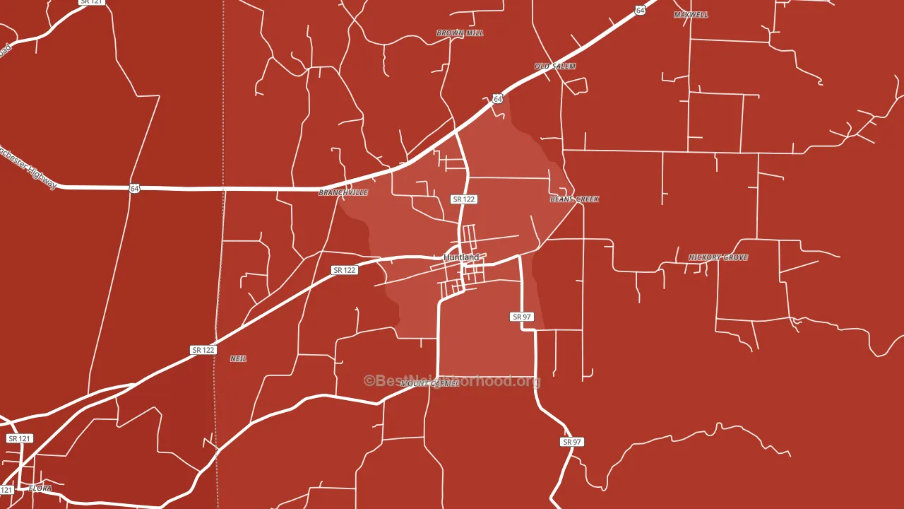 37345, TN block-group political-lean map