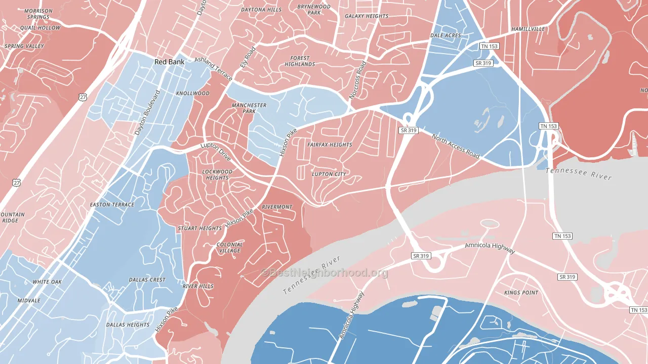 37351, TN block-group political-lean map