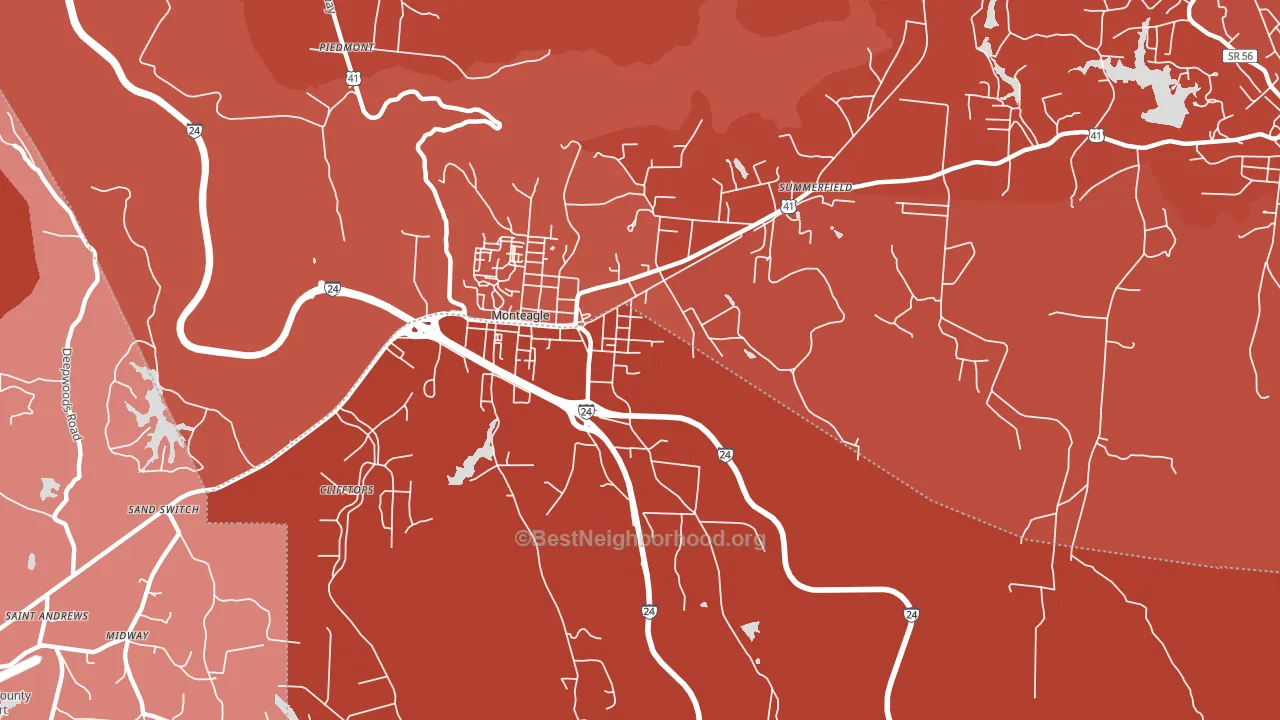 37356, TN block-group political-lean map