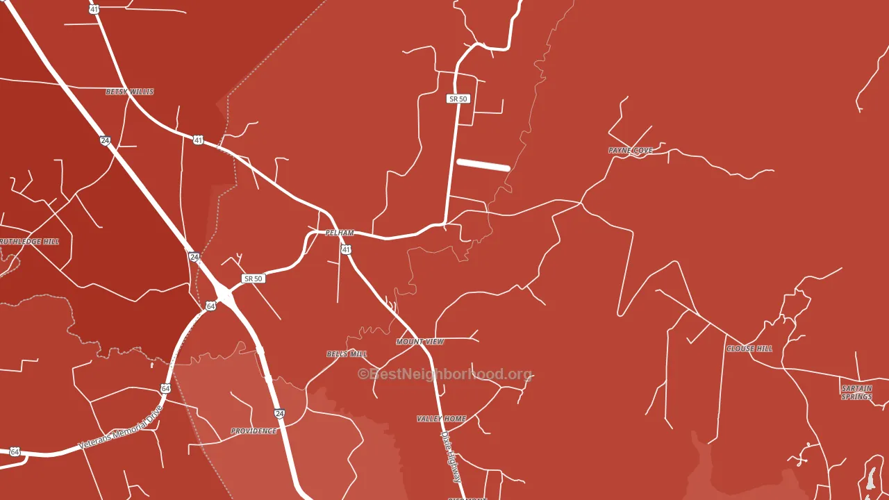 37366, TN block-group political-lean map