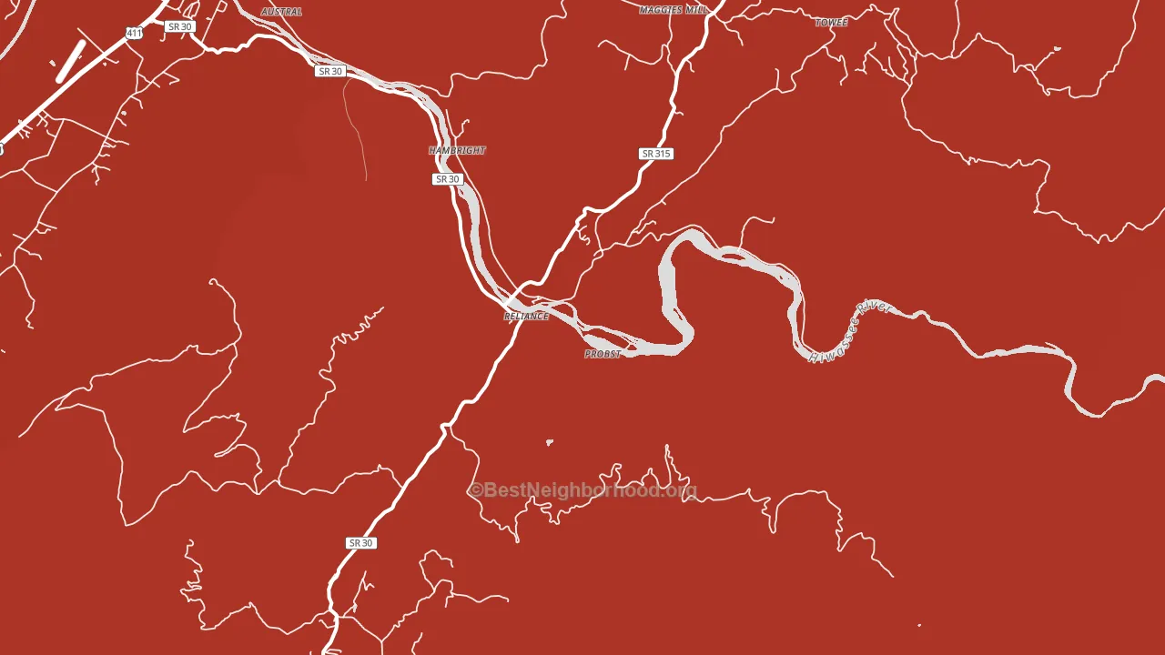 37369, TN block-group political-lean map