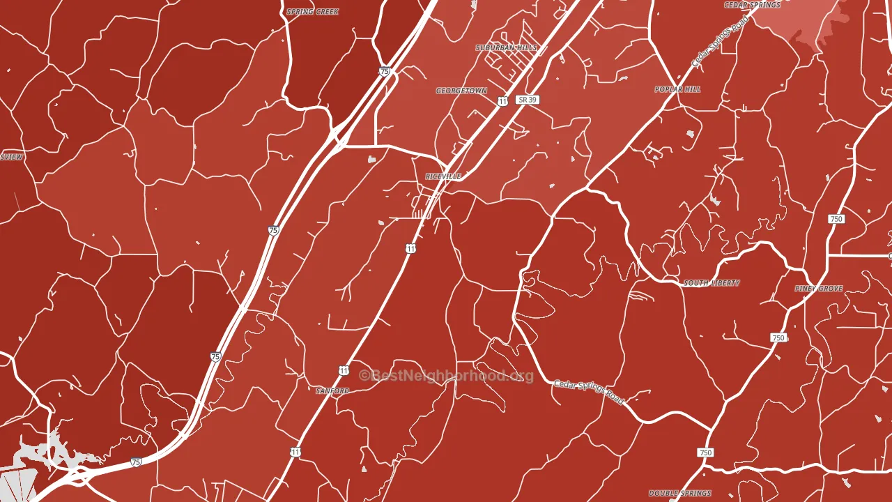 37370, TN block-group political-lean map