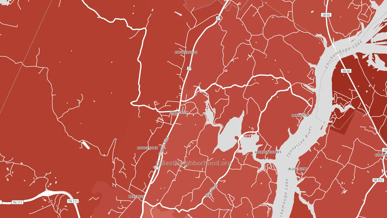 37373, TN block-group political-lean map