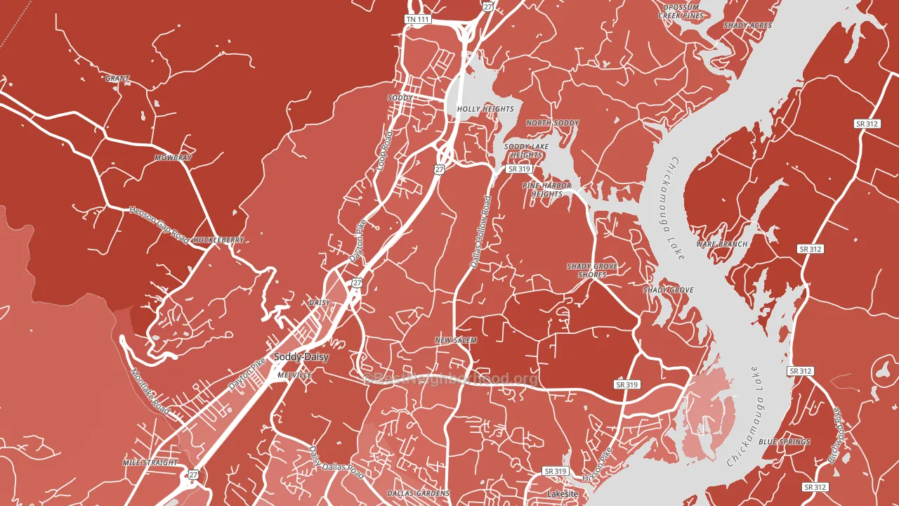 37379, TN block-group political-lean map