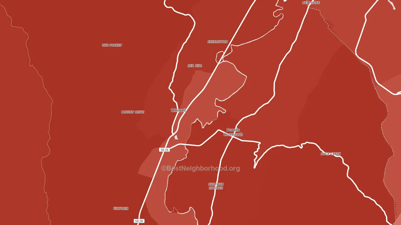 37397, TN block-group political-lean map