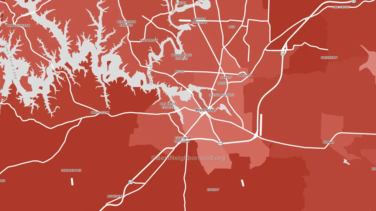 37398, TN block-group political-lean map
