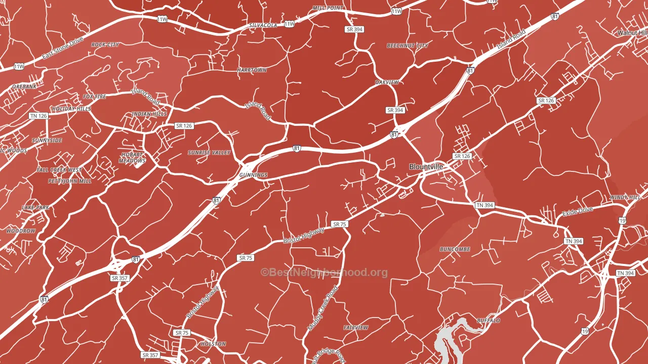37617, TN block-group political-lean map