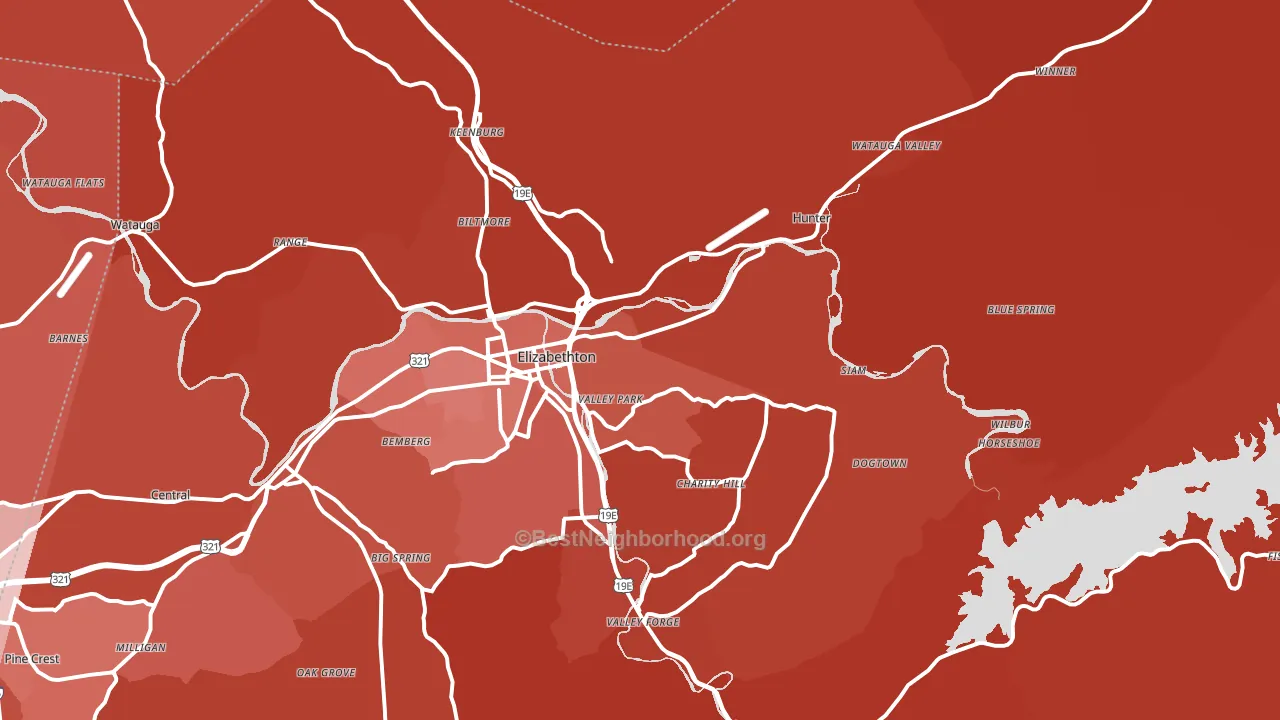 37643, TN block-group political-lean map