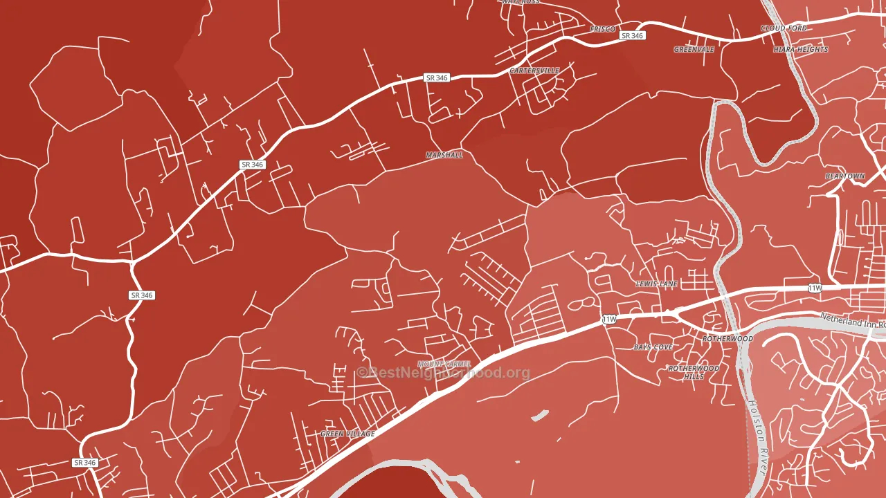 37645, TN block-group political-lean map