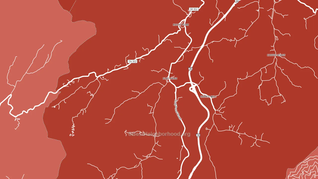 37657, TN block-group political-lean map