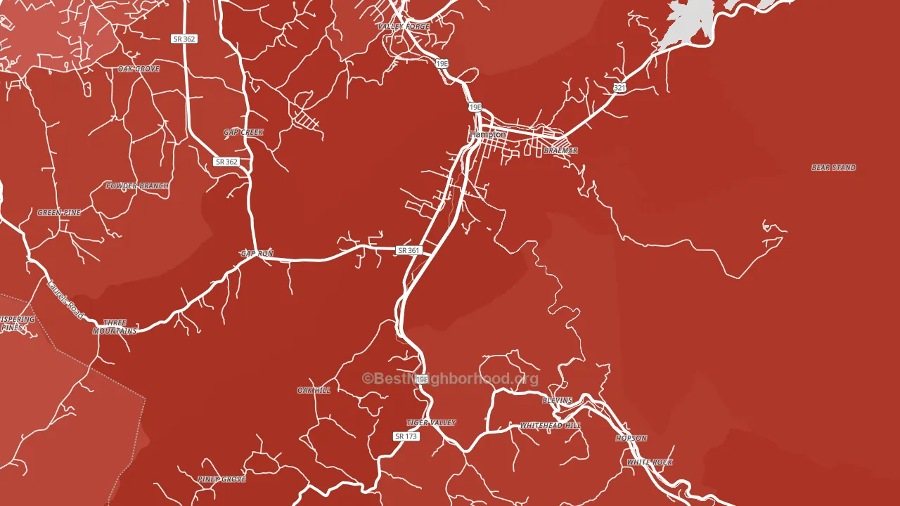 37658, TN block-group political-lean map