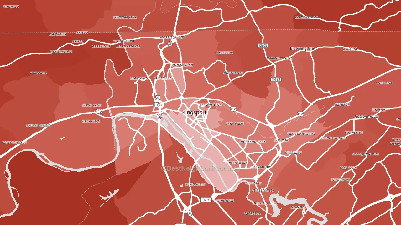 37660, TN block-group political-lean map
