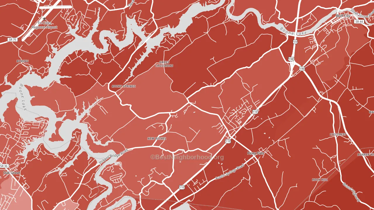 37686, TN block-group political-lean map