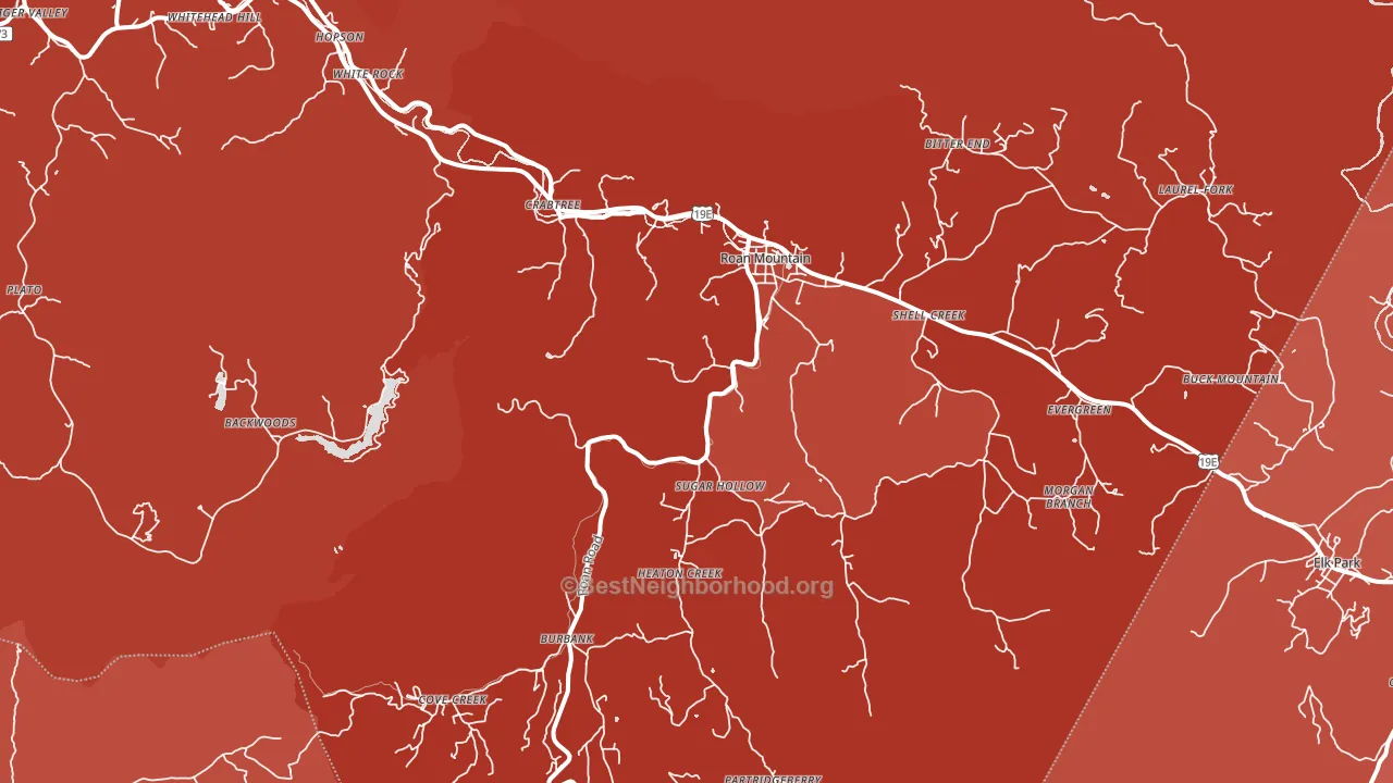 37687, TN block-group political-lean map