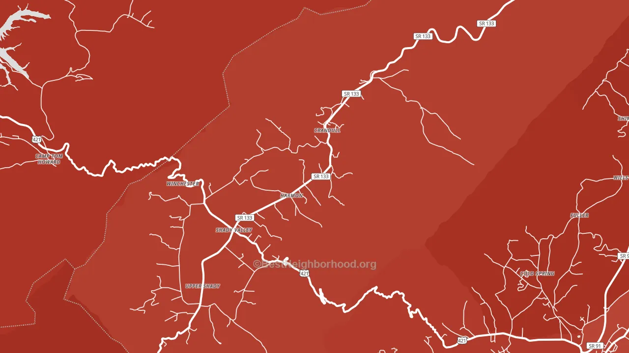 37688, TN block-group political-lean map