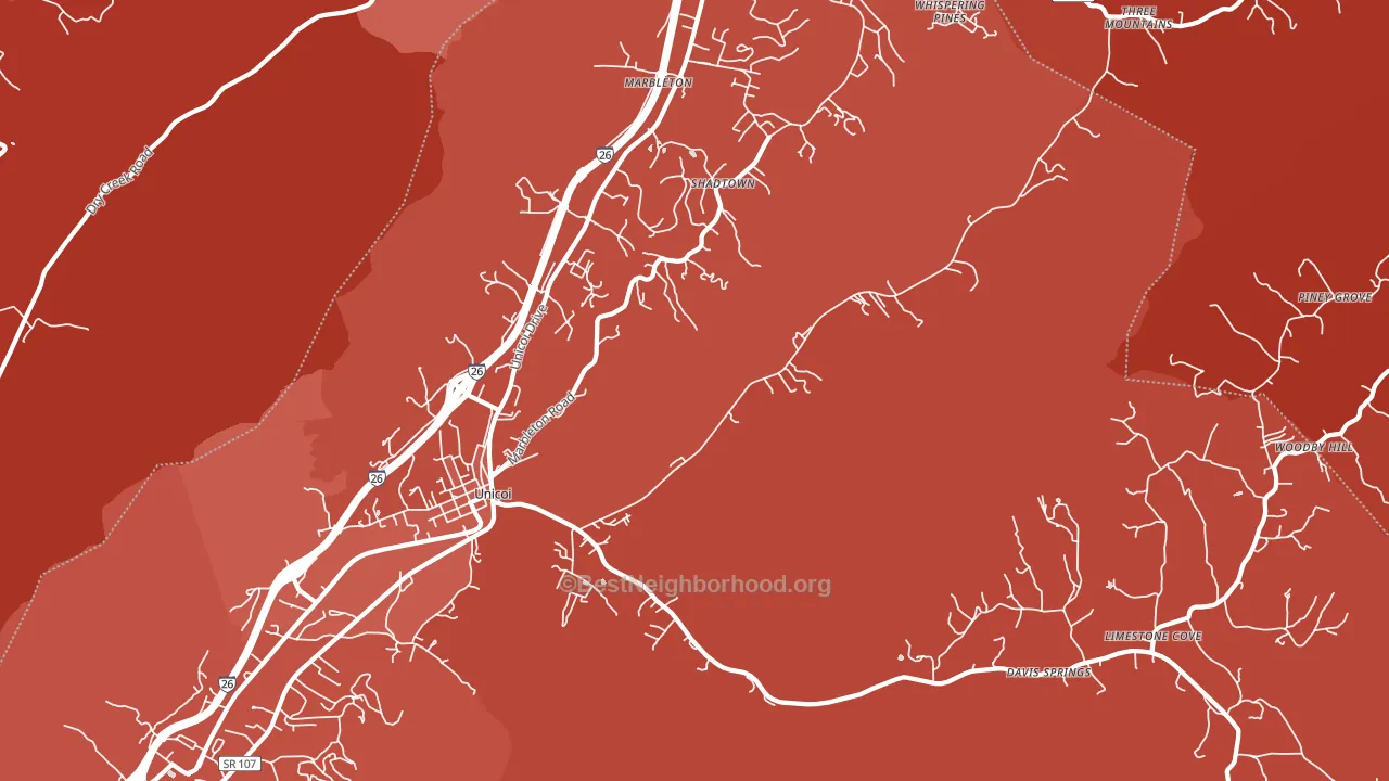 37692, TN block-group political-lean map