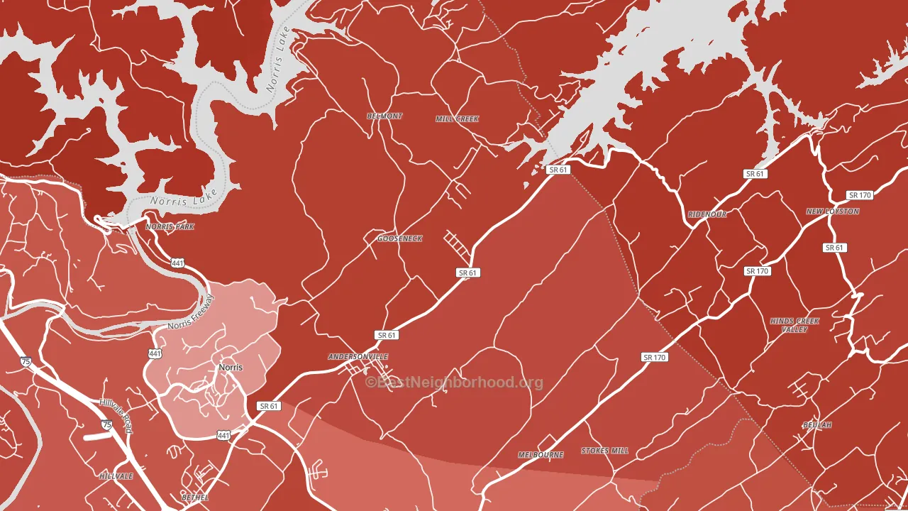 37705, TN block-group political-lean map