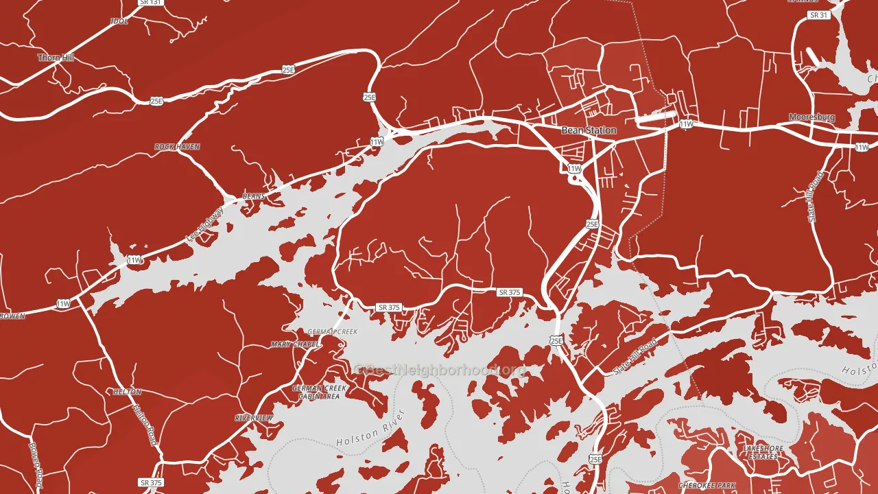 37708, TN block-group political-lean map