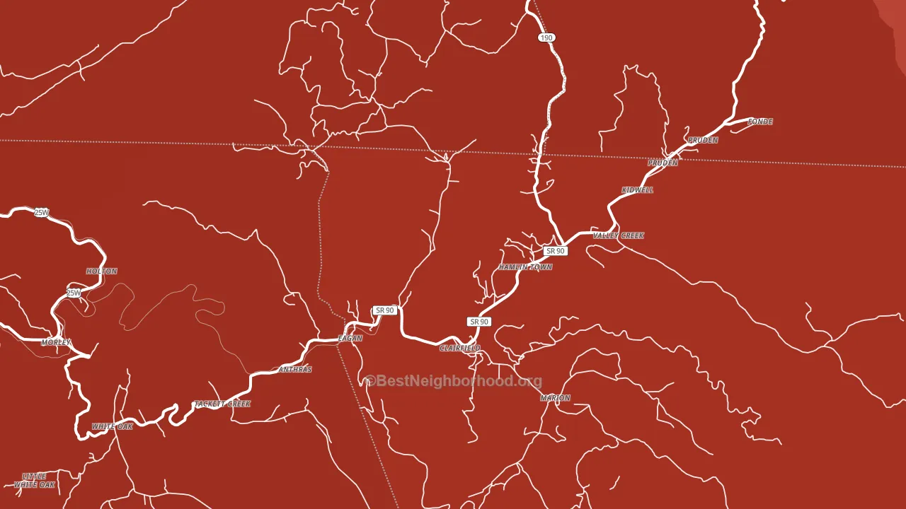 37715, TN block-group political-lean map