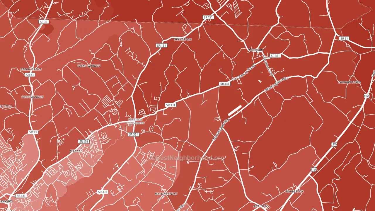 37721, TN block-group political-lean map