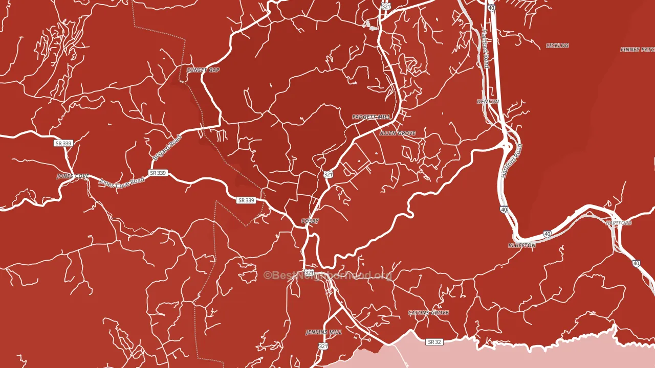 37722, TN block-group political-lean map