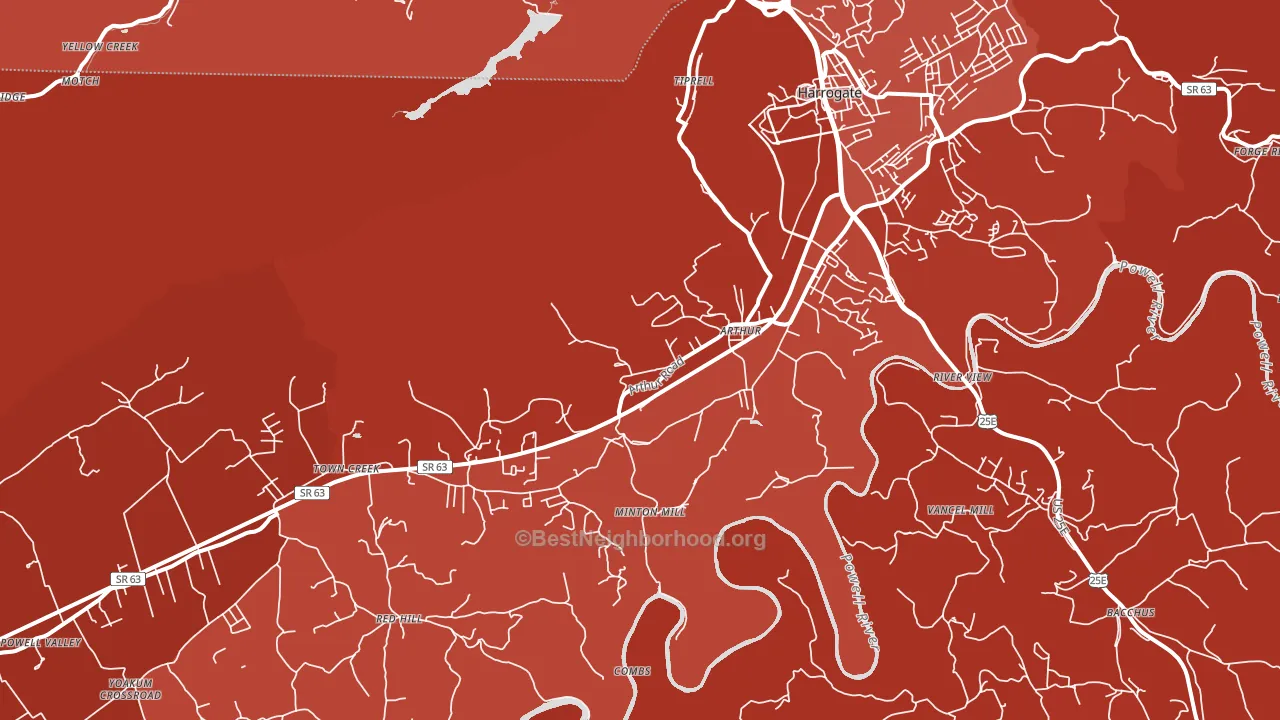 37724, TN block-group political-lean map