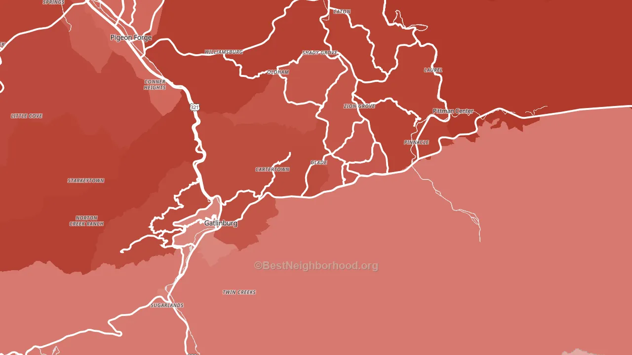 37738, TN block-group political-lean map
