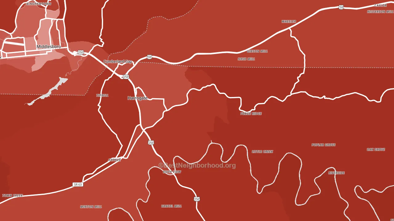 37752, TN block-group political-lean map