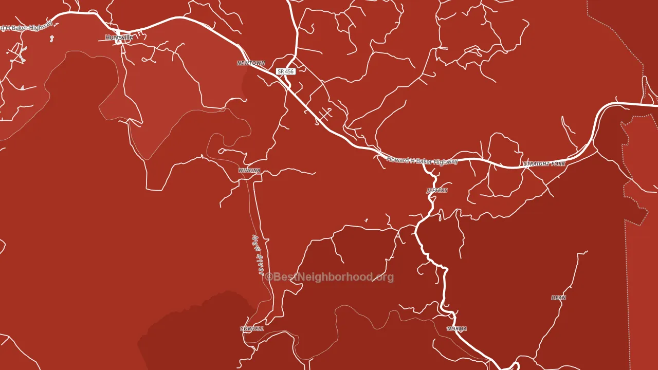 37756, TN block-group political-lean map