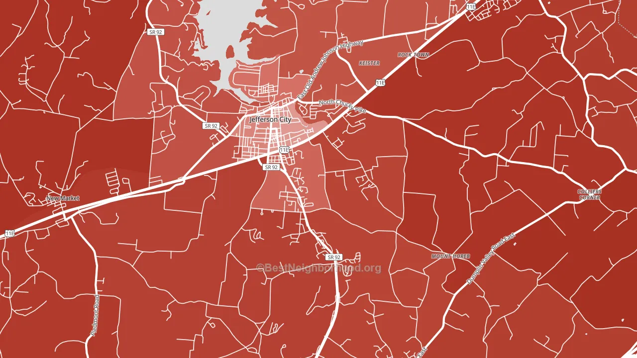 37760, TN block-group political-lean map