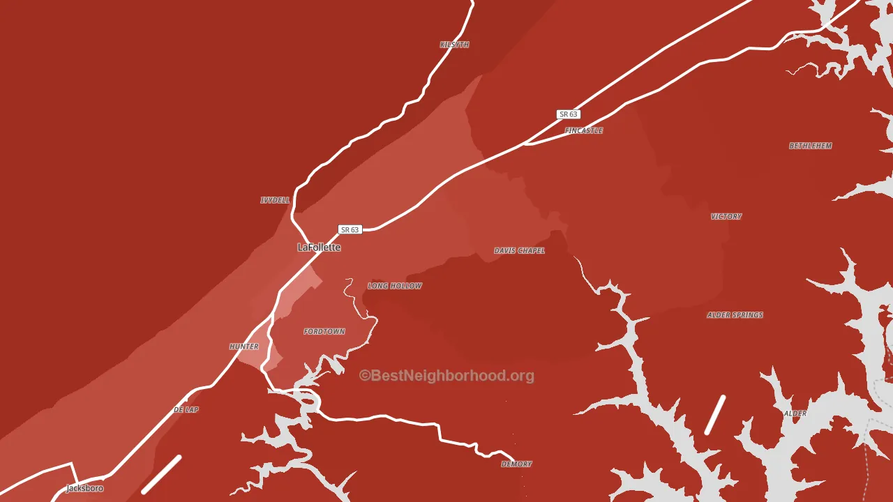 37766, TN block-group political-lean map