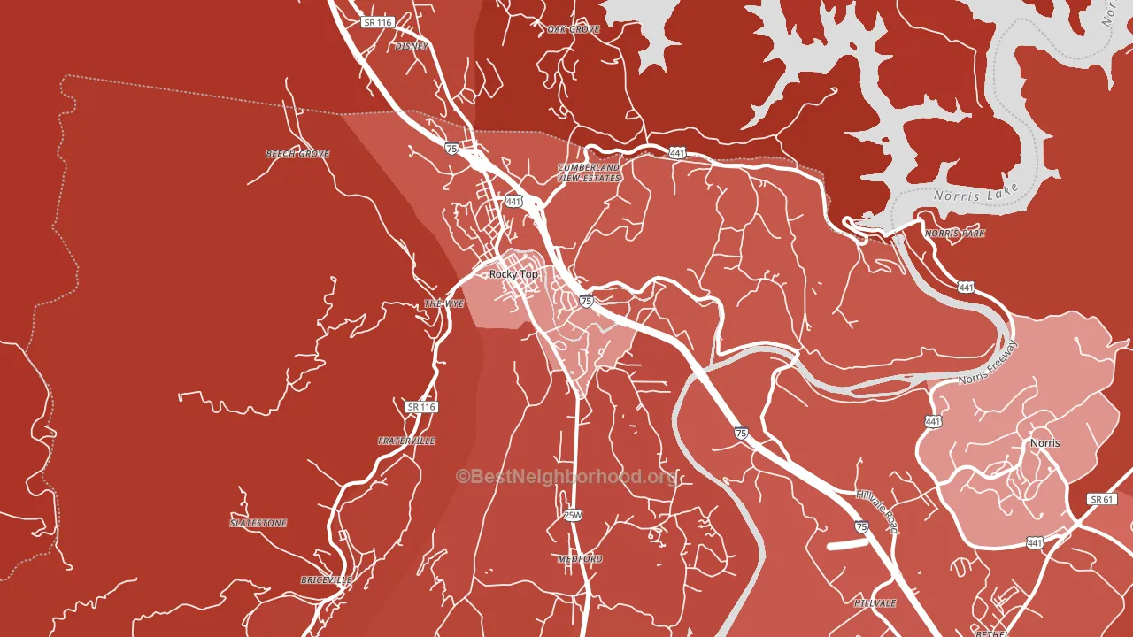 37769, TN block-group political-lean map