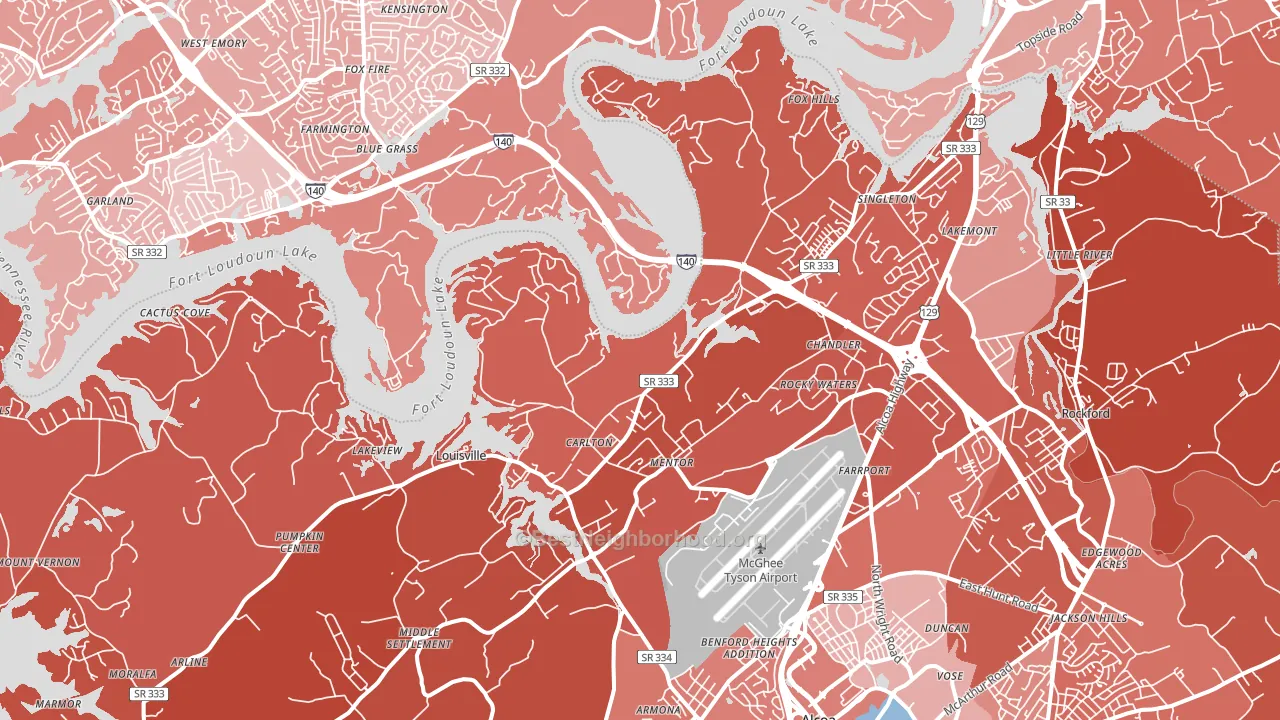 37777, TN block-group political-lean map