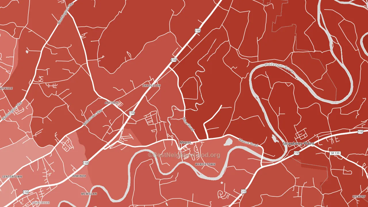 37806, TN block-group political-lean map