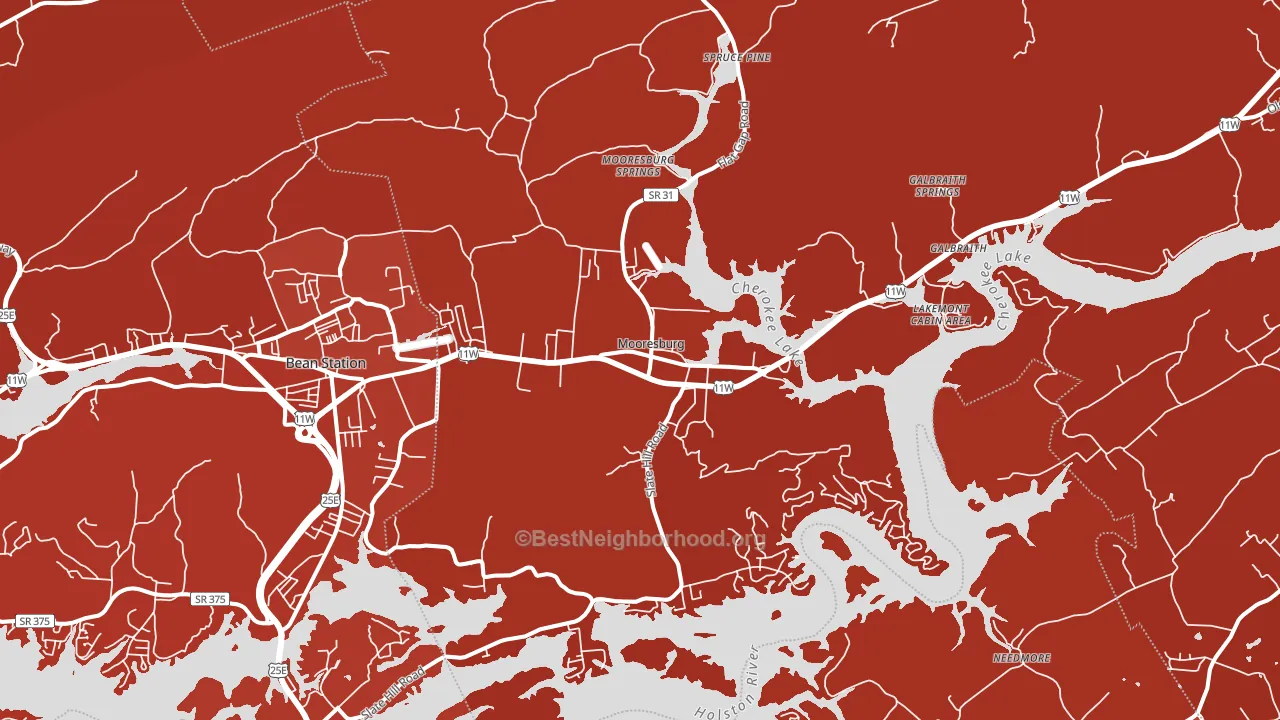 37811, TN block-group political-lean map