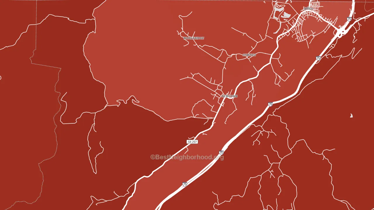 37819, TN block-group political-lean map