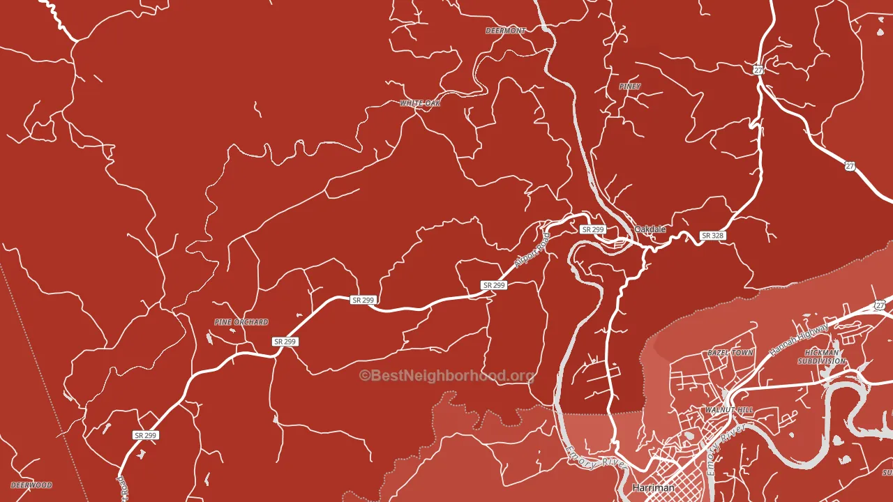 37829, TN block-group political-lean map