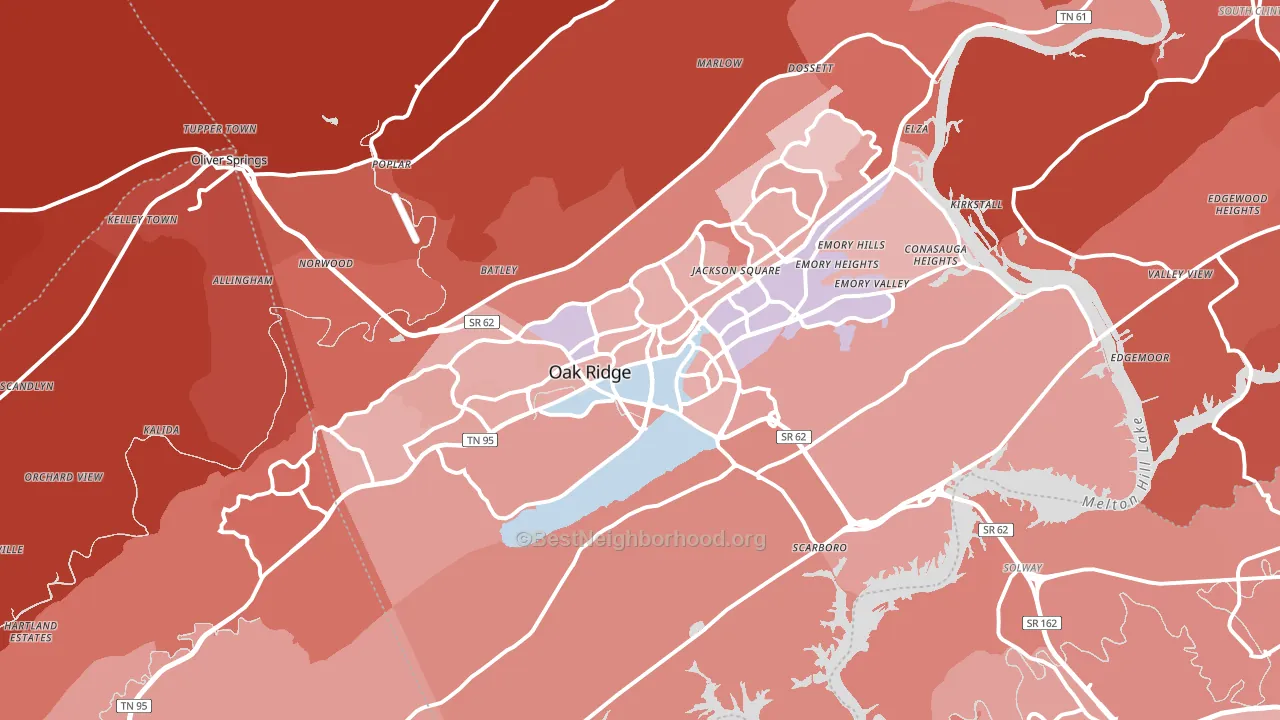 37830, TN block-group political-lean map