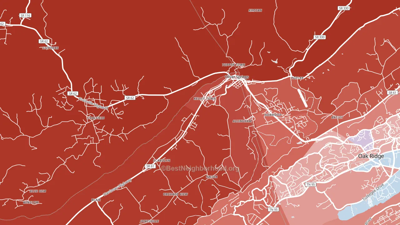 37840, TN block-group political-lean map