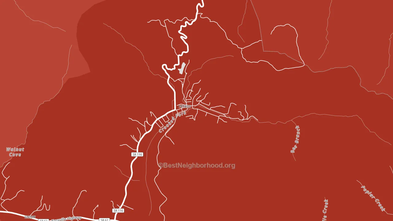 37845, TN block-group political-lean map